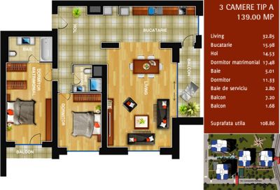  Apartament in bloc - 3 camere - ID:18316