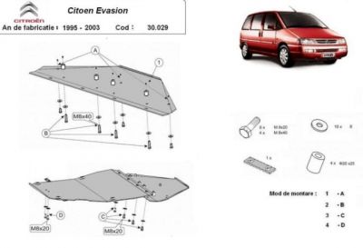 Scut motor metalic Citroen Evasion