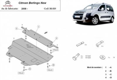 Scut motor Citroen Berlingo (dupa 2008)