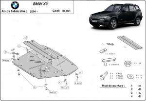 Scut motor metalic BMW X3 dupa 2004