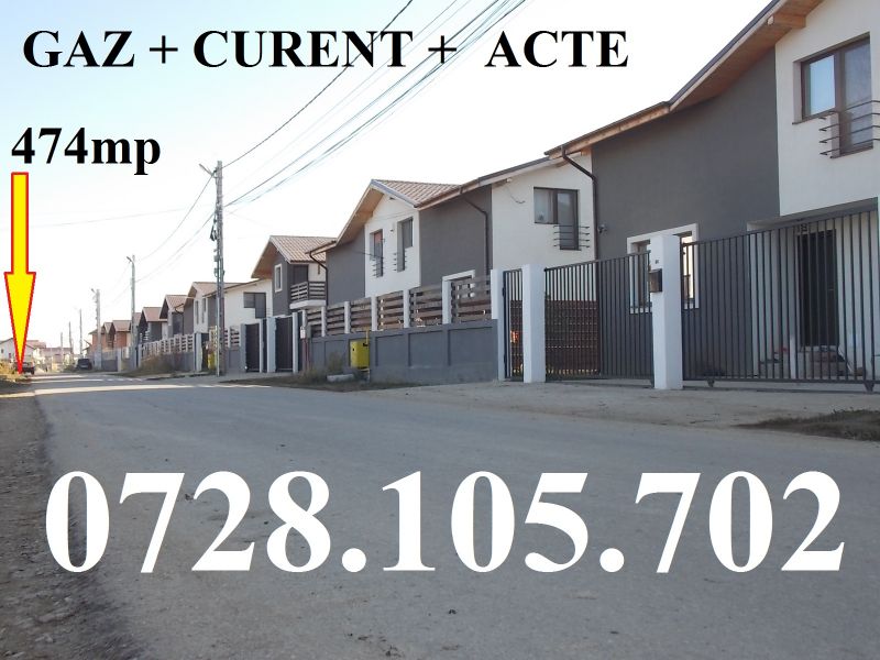 Teren asfalt + gaz+ curent  in comuna Berceni