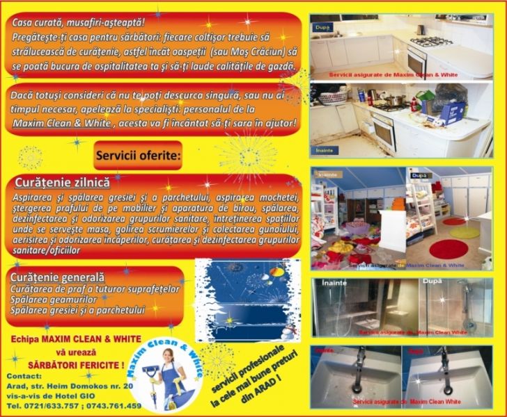 Curatenie profesionala � Arad � de sarbatori