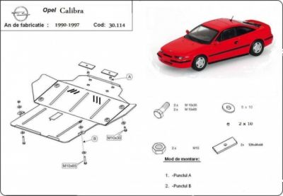 Scut motor metalic Opel Calibra 1990-1997