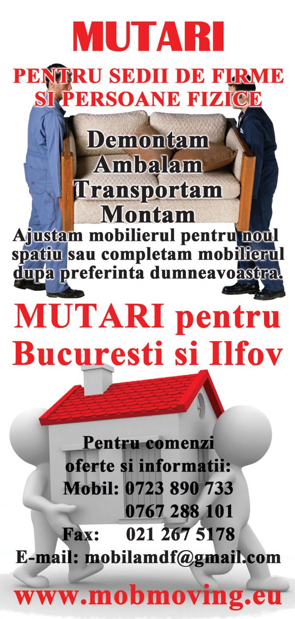 Producator de mobila la comanda,Tamplarie,Mutari