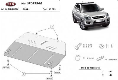 Scut motor metalic Kia Sportage realizat dupa 2004