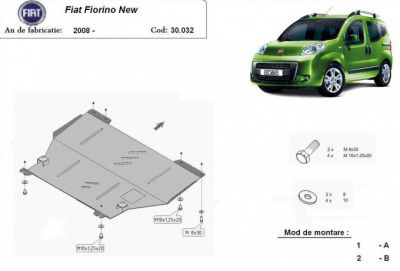 Scut motor metalic Fiat Fiorino dupa 2008