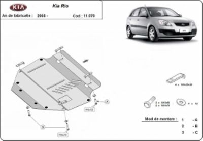 Scut motor  Kia Rio - dupa 2005
