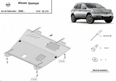 Scut motor metalic Nissan Qashqai dupa 2006