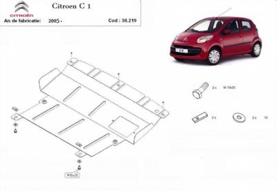 Scut motor metalic Citroen C 1 dupa 2005