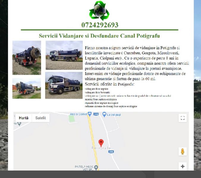 Vidanja Potigrafu | servicii vidanjare Potigrafu 
