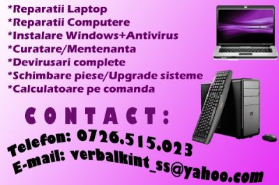 Reparatii calculatoare particular 0726.515.023