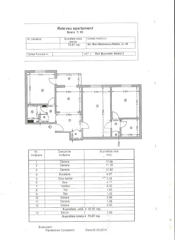 Proprietar apartament 3 camere  Iancului