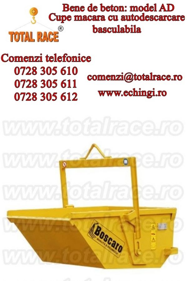  Bena macara, bena cu descarcare centrala si furtun de cauciuc Total Race
