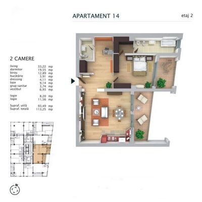 Nordului - APARTAMENT IN BLOC - 2 CAMERE
