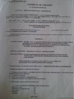 Vand Teren Intravilan Lotizat Destinatie Mixta Sud in Copaceni judet Ilfov