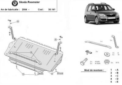 Scut motor metal Skoda Roomster