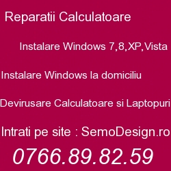 Instalare windows XP Vista 7 0766898259 Oferta Speciala decembrie 2012