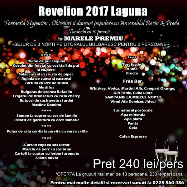 Revelion 2017 Restaurant Laguna Constanta