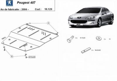 Scut motor metalic Peugeot 407 realizat nou