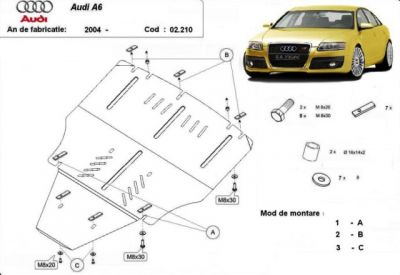 Scut motor metalic Audi A6 dupa 2004