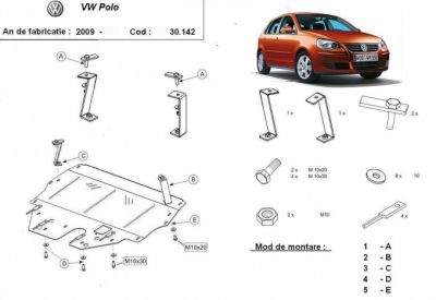 Scut motor VW Polo modele de dupa 2009