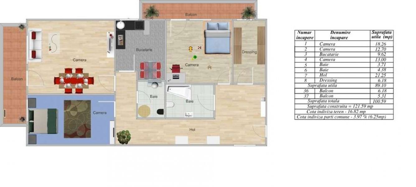Apartamente 2 si 3 camere Metrou 1 Mai - Chibrit