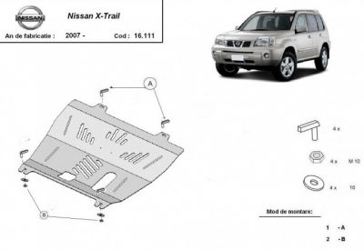 Scut motor metalic Nissan X-Trail T31 dupa 2007
