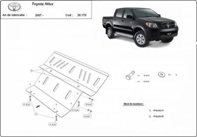 Scut motor Toyota Hilux modele de dupa 2007