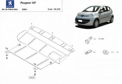 Scut motor metalic Peugeot 107 realizat dupa 2006 