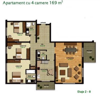 Apartament cu 4 camere - Tei