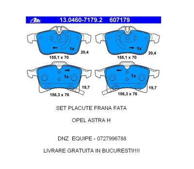 Placute de frana Opel Astra H