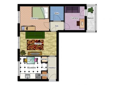 61.100 Eur, Str. C-tin Brancusi. Ap. 3 cam