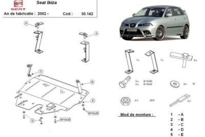 Scut motor metalic Seat Ibiza 4 fabr. dupa 2002