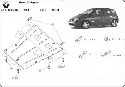 Scut metalic Renault Megane 2 fabricatie dupa 2004