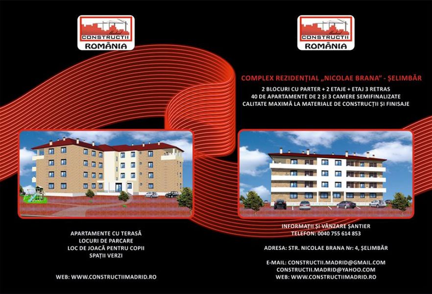 Constructii Madrid SRL vinde ULTIMILE 3 APARTAMENTE INTABULATE 