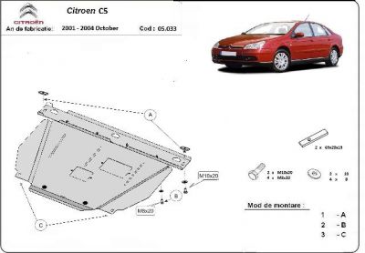 Scut motor metalic Citroen C5 2001 - 2004