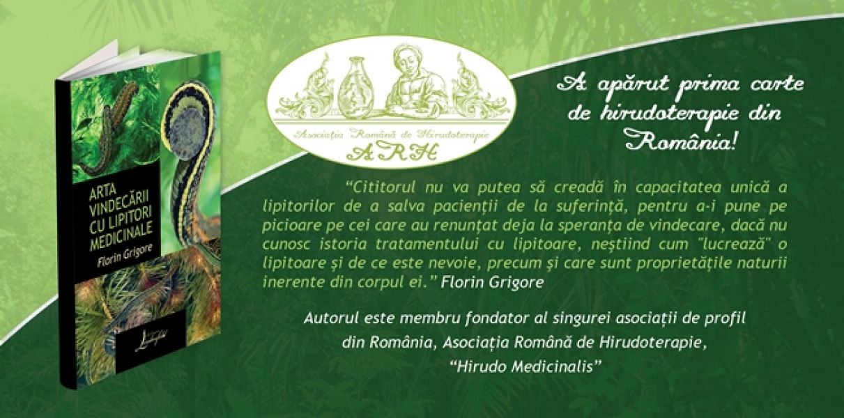 A aparut prima carte din Romania care trateaza terapia cu lipitori medicinale!