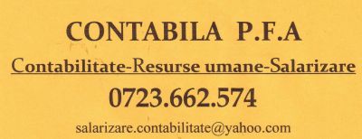 CONTABILITATE PENTRU  PFA 0723.662.574