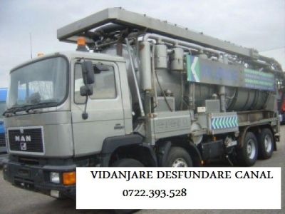 Desfundare canal cu presiune, vidanjare canal 0728975101