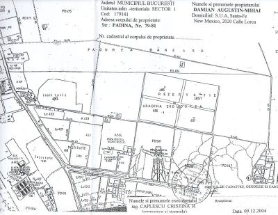 Vand Teren Baneasa Str. Padina 2500 mp - 89 E/mp