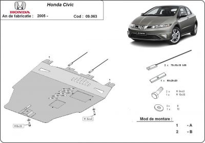 Scut motor metalic Honda Civic realizat dupa 2005