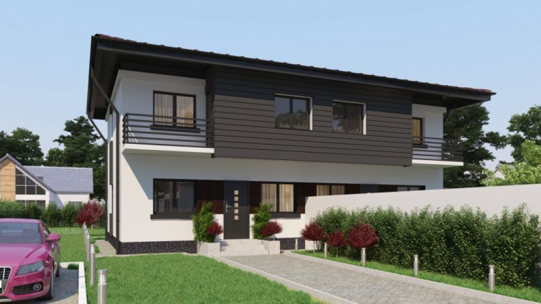 Vila in Duplex, 3 dormitoare, 2 bai, living, buc, terasa, 2018