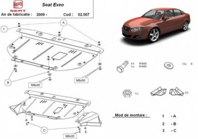 Scut motor metalic frontal Seat Exeo dupa 2009