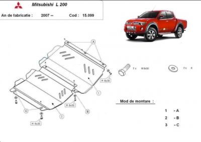 Scut motor Mitsubishi L200 modelul actual
