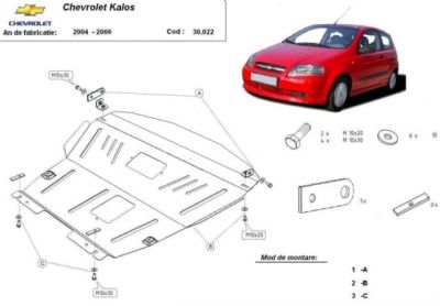 Scut metalic Chevrolet Kalos fabr. dupa 2004 - 2008