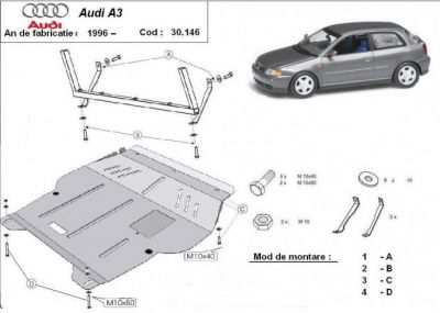 Carlig remorcare Audi A3 I  realizat nou