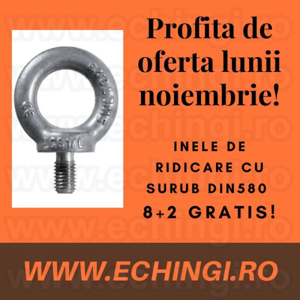 Inel de ridicare surub TOTAL RACE, 8+2 gratis  