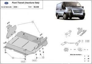 Scut motor metalic Ford Transit dupa 2006 tractiune fata