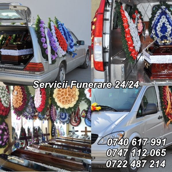 Servicii Funerare  - Transport funerar intern, repatrieri - Sicrie, Cruci, Coroane