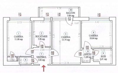 Vand apartament 3 camere, Piata Chibrit